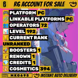 🔥【PC】394 Skins ❄️ 38 Black Ice 📅 28 Seasonals 🏆 1 ProLeague 🌐 6 Universals 👑 7 Elites 💥 192 LVL 🚀 Instant Del...! MKG695
