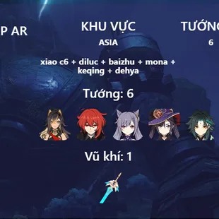 R312-ASIA-AR55-Dehya-Keqing-Diluc-Mona-Xiao-Weapon: 1 - Image 2