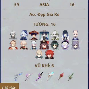 R308-ASIA-AR59-Arlecchino-Furina-Wanderer-Nahida-Yelan-Kokomi-Yoimiya-Kazuha-Ayaka-Hutao-Xiao-Qiqi-Keqing--Weapon: 6 - Image 2