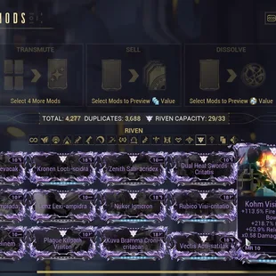 MR 22 - 2500 Plat 305/750 Complated - 55x Warframe Complated | 30x Riven Mod - 25 Prime Mod - 44x - Image 2