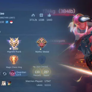 SUPER RAREST HIGH STAR ACCOUNT || 1000 STAR ACCOUNT || 2 GLOBAL TITLE HERO || 13K MATCH 63 WR[RANK] ||VERY LIMITED OFFER - Image 2