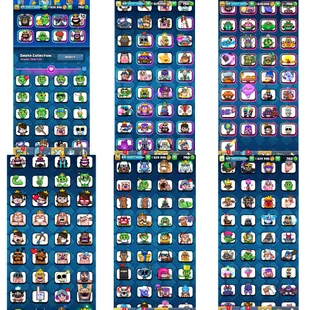 🔥XP-69🔥KT-15! 60X CARDS ELITES! 114X LVL-14! EVO-32! 209 EMOTES INC GOBLIN TROPHY KISSING PEKKA BALOON RAM CREWING - Image 2