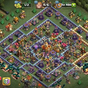 TH 16 ALMOST MAX-XP 174-[ 1966 MEDALS- 6 EPIC EQUIPMENT ALMOST MAX-HERO 90-84-71-65-36-NC FREE-HIGH WALLS DEFENSE-BEST - Image 1