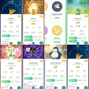 RARE 💎3036 SHINIES 💎 121x SHINY LEG[] ARMOURED MEWTWO [] SHINY HAT SNORLAX [] 741 HUNDOS [] 228 SHUNDO [] LEVEL 70 - Image 2