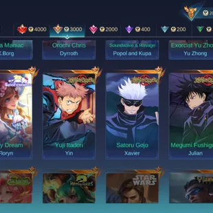 M351|LVL99|132HEROES|457SKIN|MEGACOLLECTORIII|3LEGEND|3JUJUTSUKAISEN|6KOF|2STARWARS|LANCELOTKINSHIN|3TRANSFORMERS|LEGEND - Image 2