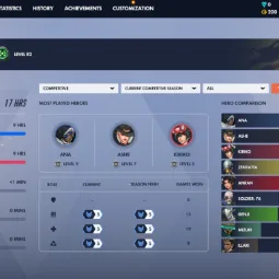 Overwatch Triple Diamond Roles Acc with Lots of Hours | EU Server | Name Change History Smurf to Never Get 0 | 200 Coins - Image 1
