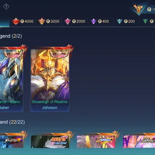 🔥ANIME ACCOUNT WITH SASUKE LOADING EFFECT 🔥|| LEGEND-2 || GRAND - 22 || SKIN -367 || MEGA -5 || ALL HEROS UNLOCK ||  - Image 2
