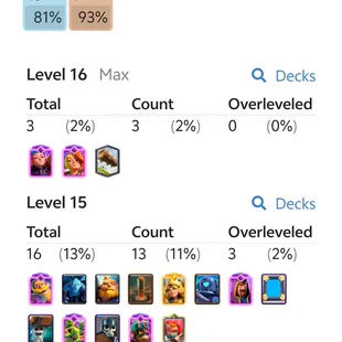 💫[ 45X CARDS MAX ] EVOLVED: 19💫LVL 16 : 3 || ELITE : 13 || LVL 14 : 29 || EMOTES: 123 || LVL: 62 || TROPHY: 10000 - Image 4