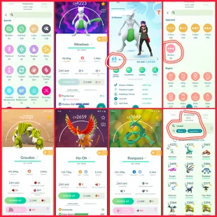 🎯HIGH DEMAND 2017 ACCT | LEVEL 65 🐓 SHINY MEWTWO & GROUDON | 1364 TRADABLES | 158 LEGENDARIES | 30 HUNDO IV | RARE  - Image 2