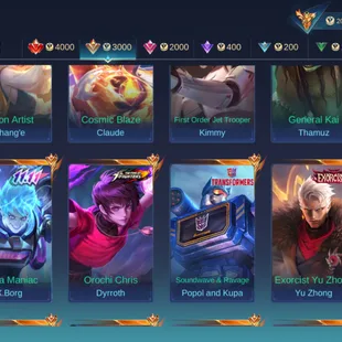 M351|LVL99|132HEROES|457SKIN|MEGACOLLECTORIII|3LEGEND|3JUJUTSUKAISEN|6KOF|2STARWARS|LANCELOTKINSHIN|3TRANSFORMERS|LEGEND - Image 3