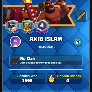 ❗[ 64X CARDS MAX ]❗2X LEVEL 16 CARD|| 15X EVOLVED || 10X ELITE || LEVEL 61 || TROPHY: 10500 | 116X EMOTES | 118X BADGE - Image 2