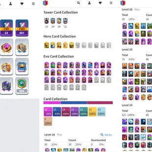 [PREMIUM] KT16 LVL 80 | 30 MAX CARD | 30 EVO | LVL 15 76 CARD | LVL 14 121 | 209 EMOTE | 24 TOWER SKINS | 12268 TROPHIES - Image 1