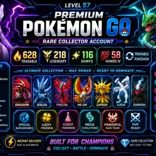 🎯HIGH DEMAND LVL 57 ACCT | SHINY SHADOW MEWTWO APEX 🐓| 58 HUNDO IV) 116 SHINY | 218 LEGENDARY- 628 TRADABLE RARE ACCT  - Image 1