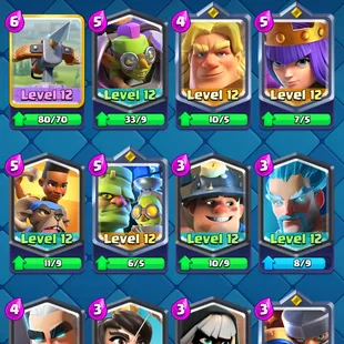 ❗[ 64X CARDS MAX ]❗2X LEVEL 16 CARD|| 15X EVOLVED || 10X ELITE || LEVEL 61 || TROPHY: 10500 | 116X EMOTES | 118X BADGE - Image 9