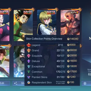 🔥ANIME ACCOUNT WITH SASUKE LOADING EFFECT 🔥|| LEGEND-2 || GRAND - 22 || SKIN -367 || MEGA -5 || ALL HEROS UNLOCK ||  - Image 11