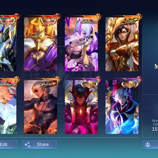 [IOS/ANDROID] CEL LVL 133 | 132 HEROES | 520 SKINS | MEGA 3 | HEAVY COLLAB | 2 LEGEND SABER JOHNSON - 5 RARE COLLECTOR  - Image 1
