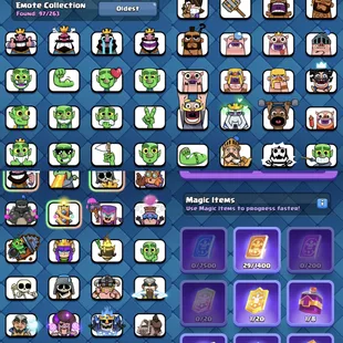 🔥8 Years Old🔥82 Cards Lv16-Lv14 [ 15 Evos ] 10652 Trophy! 63 Level! KT Level 15! 97 Old Emotes! 113 Badges!Check desc  - Image 2