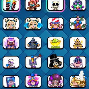 ❗[ 64X CARDS MAX ]❗2X LEVEL 16 CARD|| 15X EVOLVED || 10X ELITE || LEVEL 61 || TROPHY: 10500 | 116X EMOTES | 118X BADGE - Image 16