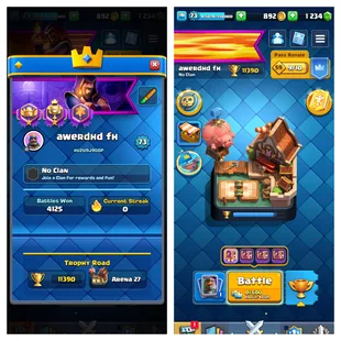 59 Cards Level15-14🔥17 Max🔥24 Evo! Trophy 11390! Level 73! KT Level 15! NC Free! 100 Old Emote! 134 Badges! - Image 1