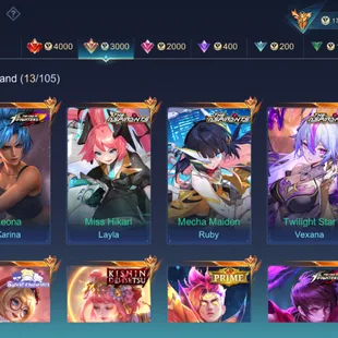 GIRLY ACCOUNT WITH DAZZLING CRYSTAL LOADING EFFECT | 2 LEGEND | 13 GRAND || 16 EXQUISITE | 8 ZODIAC | 7 COLLECTOR MEGA-5 - Image 4