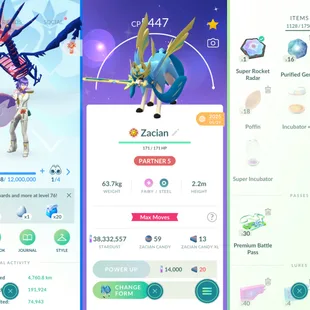 38M Stardust ! Lvl 75 ! 2575 Pokemons ! 1075 Shiny ! 473 Legendary ! 109 Perfect ! 55 Mythic ! Safe ! Instant Delivery  - Image 1