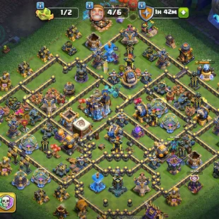 🔥TH 18 ALMOST MAX🔥XP 230-HERO MAX 105-105-73-80-55-[ 7 EPIC EQUIPMENT ALMOST MAX-NC YES-DEFENSE NEAR MAX-BEST DEAL - Image 1