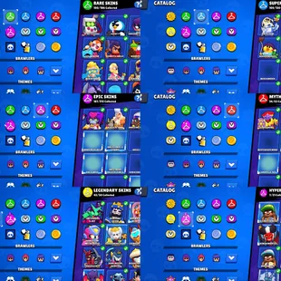 RARE BOTH RAD AND BLUE KING FRANK-43 LEGENDARY SKIN-97 MAX BRAWLER-480X SKIN-METORIC FAME 3-TROPHY 92.5K - Image 1