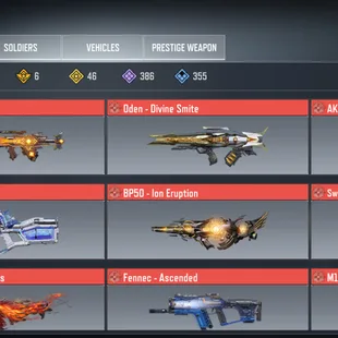 [Stacked] 13 Mythic ( 11 Max ) & 46 Legendary Weapons | 5 Legendary Soldiers | OG Skins | Meta Stacked | Full Access - Image 3