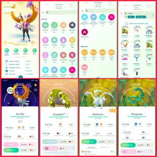 🎯HIGH VALUE LVL 70 - SHINY HO-OH GROUDON🐓 WITH SHADOW LUGIA | 515 TRADABLE - 38 HUNDO IV - 140 SHINY | RARE COLLECTOR  - Image 2
