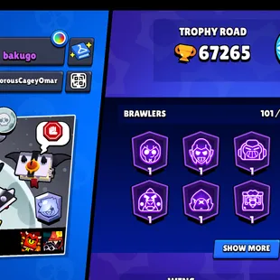 CHANGEABLE ID | 27K COIN | 67.3K TROPHY- 360X SKINS | 102/101 BRAWLER | 69X MAX | 69X HYPER | FREE NC | BEST DEAL - Image 2