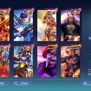 [IOS/ANDROID] CEL LVL 88 | 132 HEROES | 483 SKINS | MEGA 4 | OP SKINS | 5 LEGEND INC LESLEY GRANGER - 8 COLLECTOR LING - Image 2