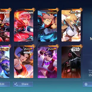 [IOS/ANDROID] CEL LVL 133 | 132 HEROES | 520 SKINS | MEGA 3 | HEAVY COLLAB | 2 LEGEND SABER JOHNSON - 5 RARE COLLECTOR  - Image 2