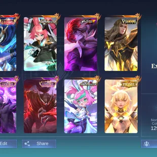 SOLID HYPER MM MAGE ACC || 1 LEGEND 12 GRAND 12 EXQUISITE || CLOSE TO MEGA || EX 110 STARS || 415 SKINS || 139 LEVEL - Image 1