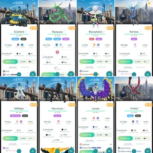 RAREST🔥LUNALA NEWYORK BG 💎 68 PREMIUM PASSES - 38 SHINY LEG -  500 LEGENDARY - LEVEL 70 - 421 SHINY - 30 GMAX  - Image 1