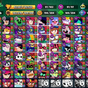 RARE BOTH RAD AND BLUE KING FRANK-43 LEGENDARY SKIN-97 MAX BRAWLER-480X SKIN-METORIC FAME 3-TROPHY 92.5K - Image 2