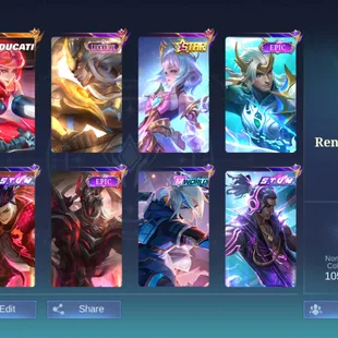 SUPER RAREST HIGH STAR ACCOUNT || 1000 STAR ACCOUNT || 2 GLOBAL TITLE HERO || 13K MATCH 63 WR[RANK] ||VERY LIMITED OFFER - Image 1