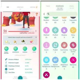 🛑[MG][ LIMITED OFFER]LEVEL 56 (2016 ACC) | BG SHINY PALKIA - KYUREM ENERGY | 104 LEGENDARY - 24 SHINY - 21 MYTHICAL - Image 1