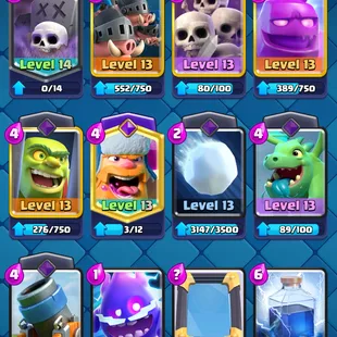 ❗[ 64X CARDS MAX ]❗2X LEVEL 16 CARD|| 15X EVOLVED || 10X ELITE || LEVEL 61 || TROPHY: 10500 | 116X EMOTES | 118X BADGE - Image 8
