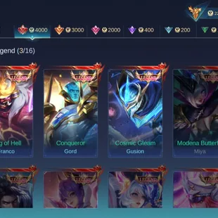 M361|LVL200|132HEROES|668SKIN|MEGACOLLECTORII|3LEGEND|6KOF|3PRIME|2COLLECTOR|ALDOUSM1|14LUCKYBOX|MYTHICS40 - Image 3