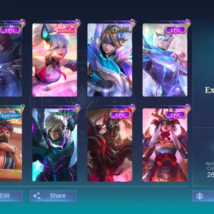 VALENTINE FANNY || MANY EPIC SKIN || 110 SKIN ||EX 58 STAR || 73 HERO UNLOCKED - Image 1