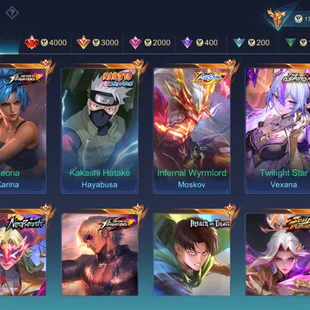 🔥ANIME ACCOUNT WITH SASUKE LOADING EFFECT 🔥|| LEGEND-2 || GRAND - 22 || SKIN -367 || MEGA -5 || ALL HEROS UNLOCK ||  - Image 3
