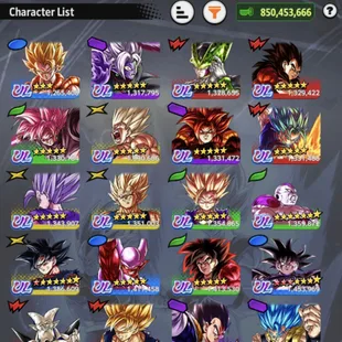 B162-LVEL 433-SUPER VIP RARE ACCOUNT-20 ULTRA+2 LR(Super Vegito+Bardock)+850 MILLIONS POWERS+71 LEGENDS LIMITED+VIP ZEN - Image 1