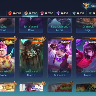 M361|LVL200|132HEROES|668SKIN|MEGACOLLECTORII|3LEGEND|6KOF|3PRIME|2COLLECTOR|ALDOUSM1|14LUCKYBOX|MYTHICS40 - Image 1